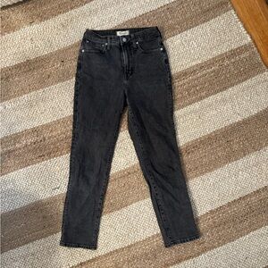 Washed black madewell jeans